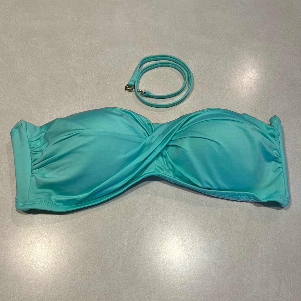 Mint Green Bandeau Swim Top Small